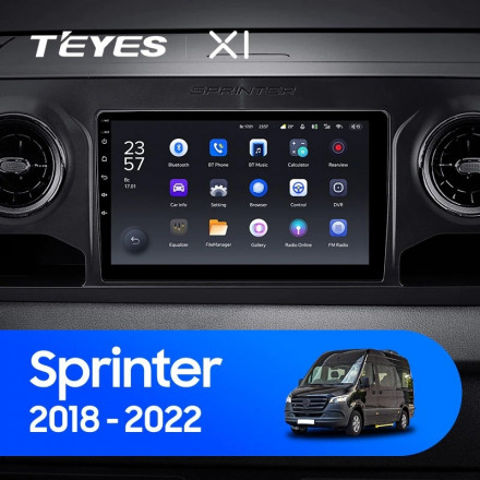 Штатная магнитола Teyes X1 4G 2/32 Mercedes-Benz Sprinter (2018-2022)