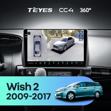 Штатная магнитола Teyes CC4 360 8/128 Toyota Wish 2 XE20 (2009-2017)