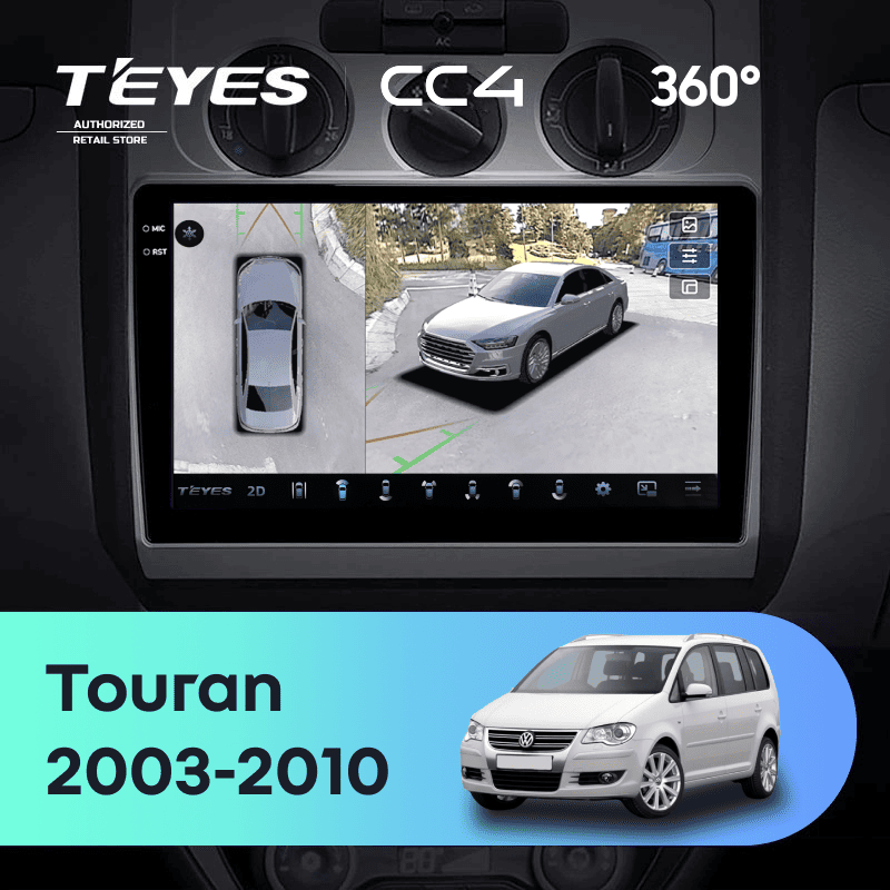 Штатная магнитола Teyes CC4 360 8/128 Volkswagen Touran 1 (2003-2010) F1