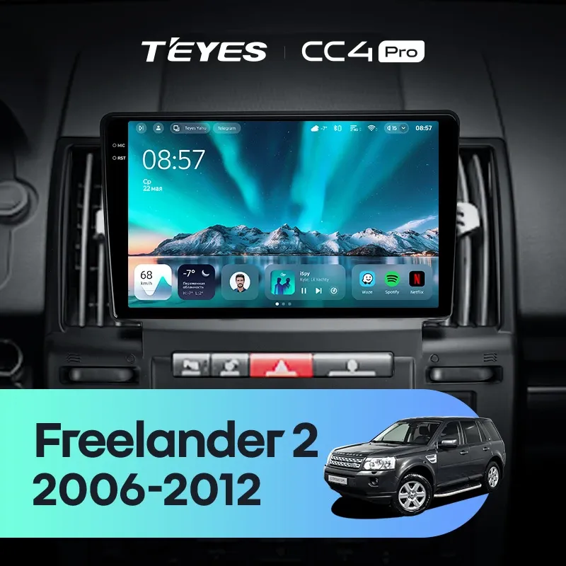 Штатная магнитола Teyes CC4 Pro 8/128 Land Rover Freelander 2 (2006-2012)