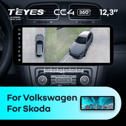 Штатная магнитола Teyes CC4 12.3" 360 8/128 Skoda Fabia 2 (2007-2014)