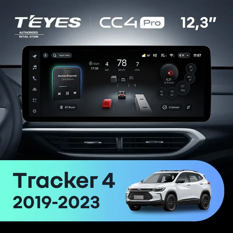 Штатная магнитола Teyes CC4 Pro 12.3" 12/256 Chevrolet Tracker 4 (2019-2023) Тип-A