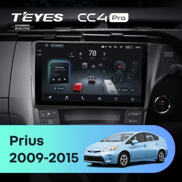Штатная магнитола Teyes CC4 Pro 8/128 Toyota Prius 3 XW30 (2009-2015) F2 правый руль