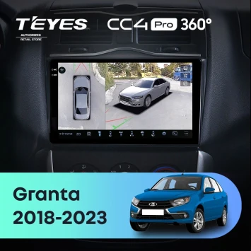 Штатная магнитола Teyes CC4 Pro 360 8/128 Lada Granta Cross (2018-2023)