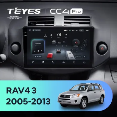 Штатная магнитола Teyes CC4 Pro 12/256 Toyota RAV4 3 XA30 (2005-2013) F2 10"