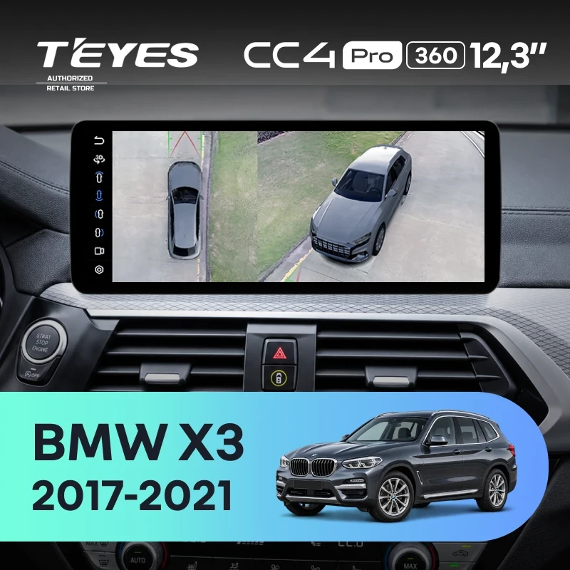 Штатная магнитола Teyes CC4 Pro 12.3" 360 12/256 BMW X3 (G01) (2017-2021) (NBT, EVO)