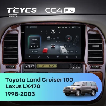 Штатная магнитола Teyes CC4 Pro 8/128 Lexus LX470 (1998-2003) F3