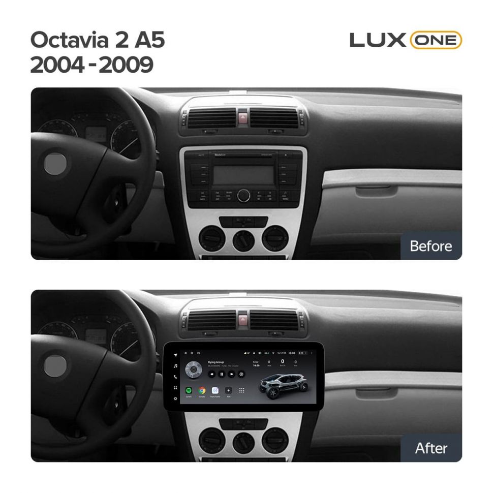 Штатная магнитола Teyes LUX ONE 4/32 Skoda Octavia (2004-2009)