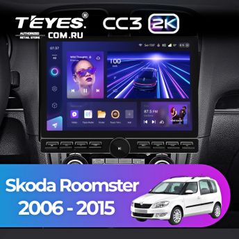 Штатная магнитола Teyes CC3 2K 6/128 Skoda Roomster (2006-2015) (13" с кнопками)
