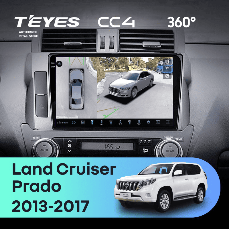 Штатная магнитола Teyes CC4 360 6/64 Toyota Land Cruiser Prado 150 (2013-2017)