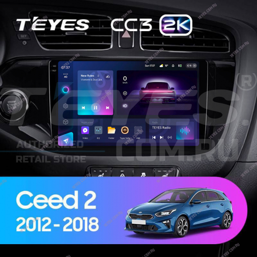 Штатная магнитола Teyes CC3 2K 6/128 Kia Ceed 2 JD (2012-2018) — 