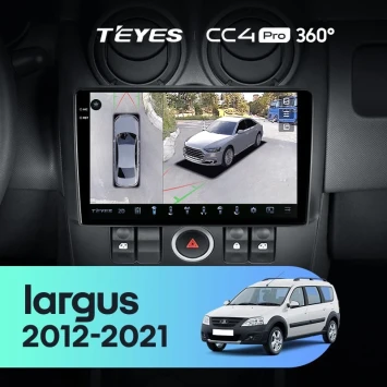 Штатная магнитола Teyes CC4 Pro 360 12/256 LADA largus (2012-2021)