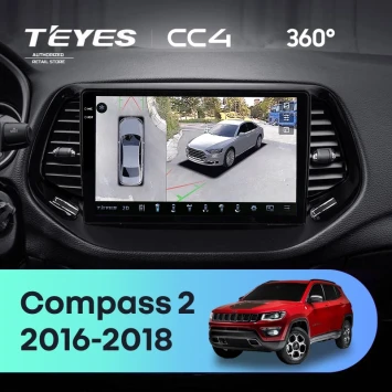 Штатная магнитола Teyes CC4 360 8/128 Jeep Compass 2 MP (2016-2018)
