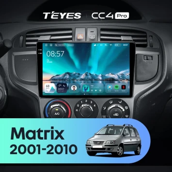 Штатная магнитола Teyes CC4 Pro 12/256 Hyundai Matrix (2001-2010)