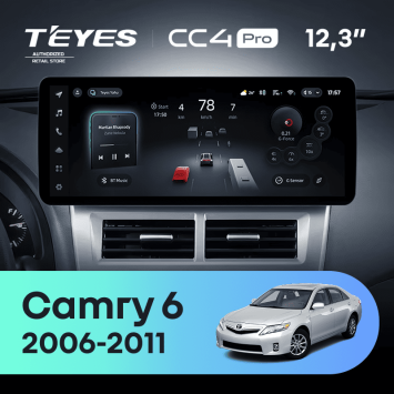 Штатная магнитола Teyes CC4 Pro 12.3" 12/256 Toyota Camry 6 XV 40 50 (2006-2011) F2