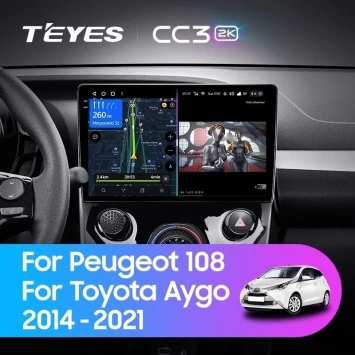 Штатная магнитола Teyes CC3 2K 4/32 Toyota Aygo B40 (2014-2021) F1