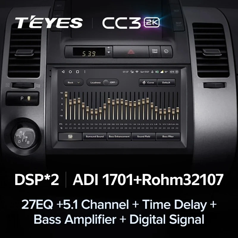 Штатная магнитола Teyes CC3 2K 4/64 Toyota Prius XW20 II (2003-2011) F2