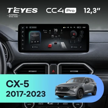 Штатная магнитола Teyes CC4 Pro 12.3" 8/128 Mazda CX-5 2 KF (2017-2023) (США и Европа)