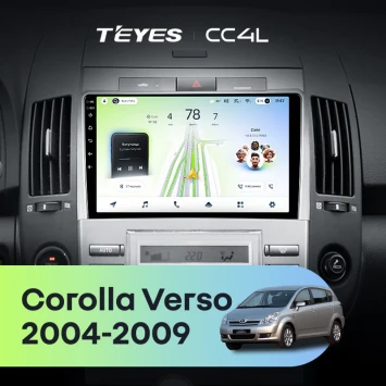 Штатная магнитола Teyes CC4L 6/64 с DTS Toyota Corolla Verso AR10 (2004-2009) F2