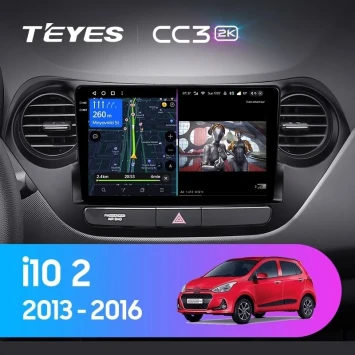 Штатная магнитола Teyes CC3 2K 360 6/128 Hyundai i10 (2013-2016)