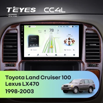 Штатная магнитола Teyes CC4L 6/64 с DTS Toyota Land Cruiser 100 (1998-2003) F4