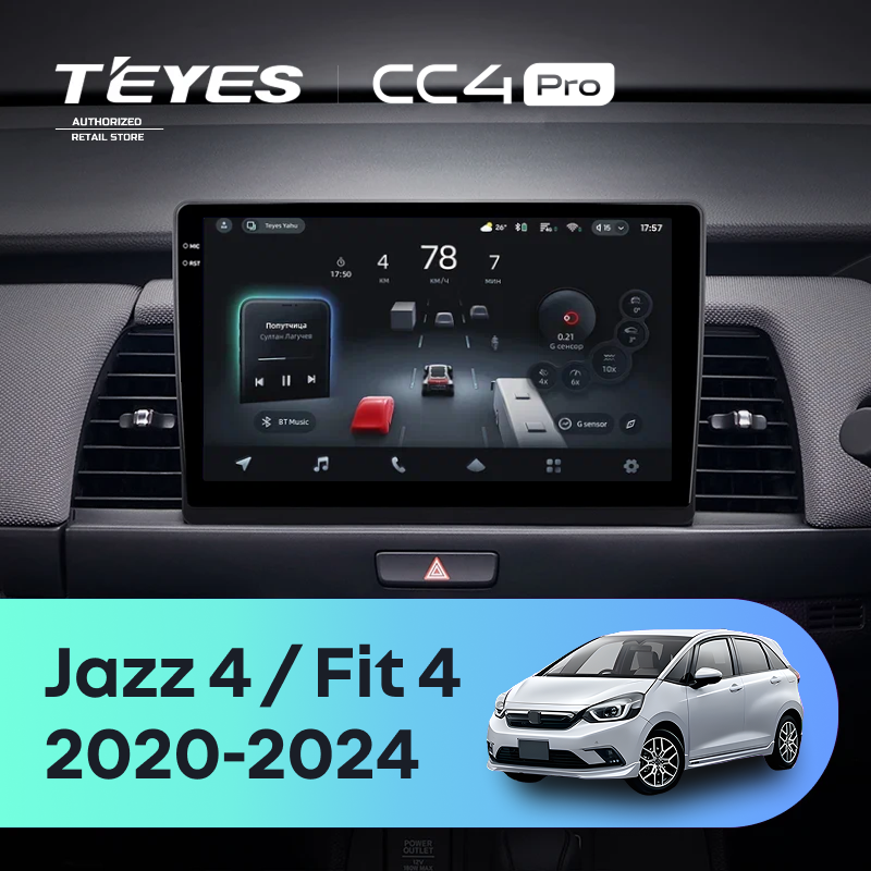 Штатная магнитола Teyes CC4 Pro 12/256 Honda Jazz 4 (2020-2024) Тип-A Правый руль