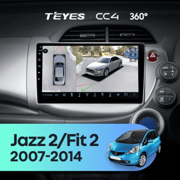 Штатная магнитола Teyes CC4 360 6/64 Honda Fit GE GP GE (2007-2014) Правый руль