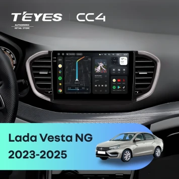 Штатная магнитола Teyes CC4 6/64 Lada Vesta NG (2023-2026) Тип-A (черно-серая)