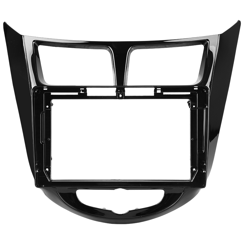 Переходная рамка Hyundai Solaris 1 (2010-2016) (черный глянец) F2 (9&quot;)