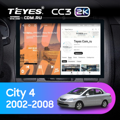 Штатная магнитола Teyes CC3 2K 6/128 Honda City 4 (2002-2008) (13&quot;)