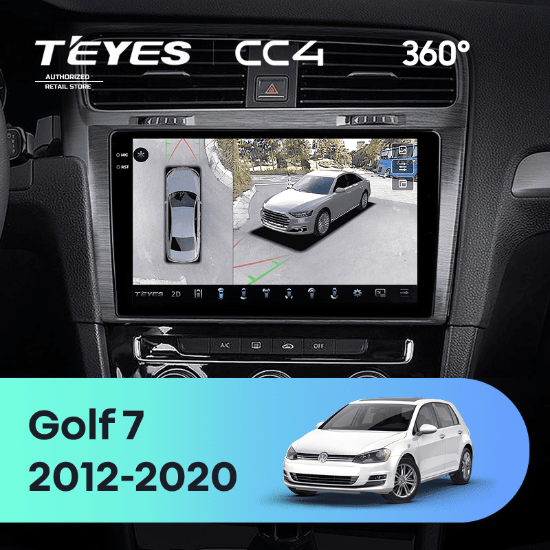 Штатная магнитола Teyes CC4 360 8/128 Volkswagen Golf 7 MK7 (2012-2020) F2