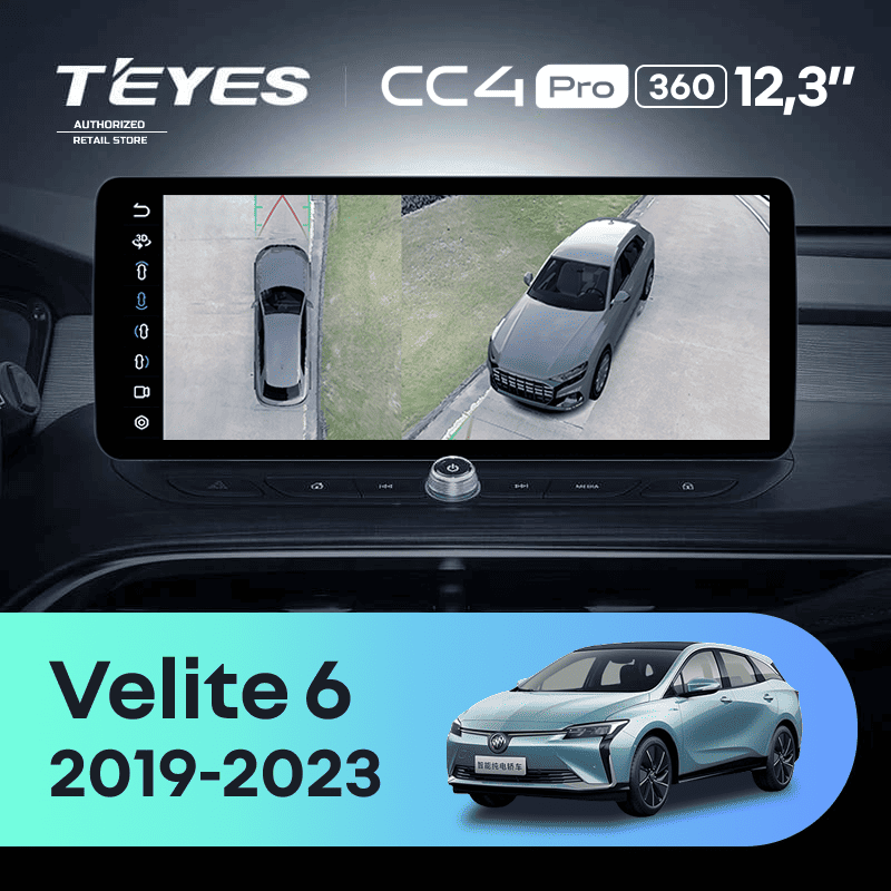 Штатная магнитола Teyes CC4 Pro 12.3" 360 8/128 Buick Velite 6 (2019-2023) Тип-A