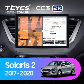 Штатная магнитола Teyes CC3 2K 6/128 Hyundai Solaris 2 (2017-2020) F1 Тип-A (11")