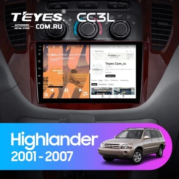 Штатная магнитола Teyes CC3L 4/32 Toyota Highlander 1 XU20 (2001-2007)