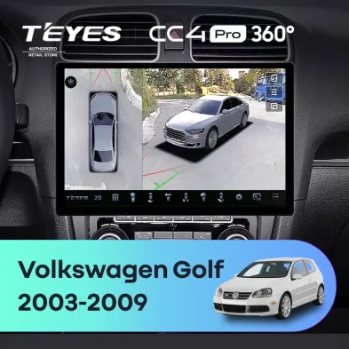 Штатная магнитола Teyes CC4 Pro 360 8/128 Volkswagen Golf (2003-2009) (13")