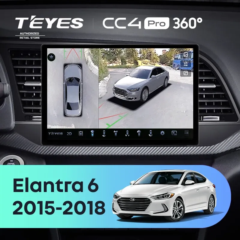 Штатная магнитола Teyes CC4 Pro 360 12/256 Hyundai Elantra 6 (2015-2018) Тип-A (13")