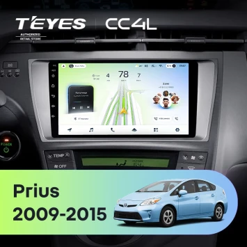 Штатная магнитола Teyes CC4L 4/64 Toyota Prius 3 XW30 (2009-2015) F1 Правый руль