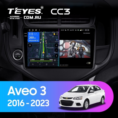 Штатная магнитола Teyes CC3 4/32 Chevrolet Aveo 3 (2016-2023)