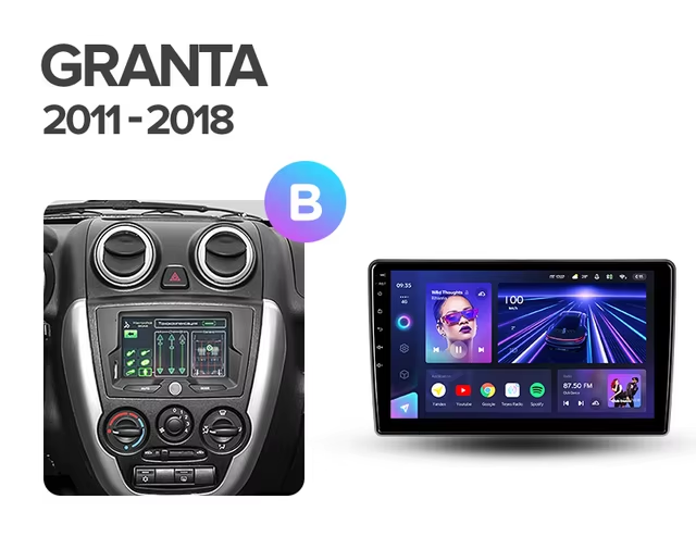 Штатная магнитола Teyes CC3 2K 4/64 Lada Granta Sport (2011-2018) Тип-B