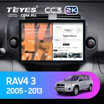 Штатная магнитола Teyes CC3 2K 4/64 Toyota RAV4 3 XA30 (2005-2013) F2 (11")