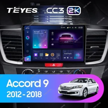 Штатная магнитола Teyes CC3 2K 6/128 Honda Accord 9 CR (2012-2018)