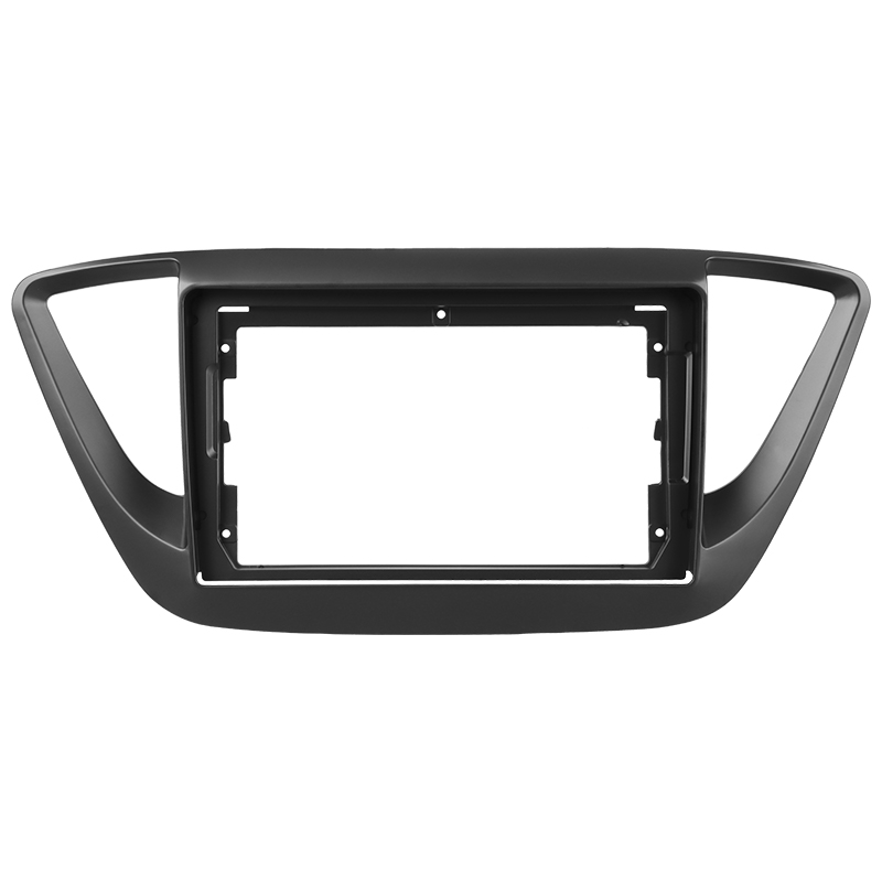 Переходная рамка Hyundai Solaris 2 (2017-2020) (черный матовый) F2 Тип-A (9&quot;)