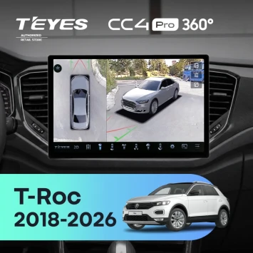 Штатная магнитола Teyes CC4 Pro 360 8/128 Volkswagen T-Roc (2018-2026) China (13")