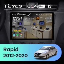 Штатная магнитола Teyes CC4 Pro 12/256 Skoda Rapid NH3 NH1 (2012-2020) (13") (10 inch Universal)