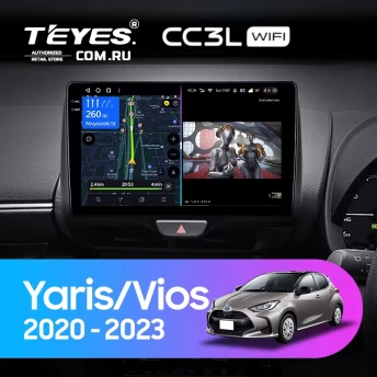 Штатная магнитола Teyes CC3L WiFi 2/32 Toyota Yaris (2020-2023) Правый руль