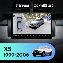 Штатная магнитола Teyes CC4 Pro 360 12/256 BMW X5 E39 E53 (1999-2006) (11")