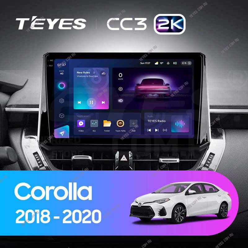 Штатная магнитола Teyes CC3 2K 4/64 Toyota Corolla 12 (2018-2020) Тип-B