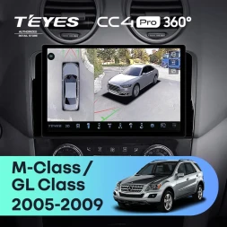 Штатная магнитола Teyes CC4 Pro 360 8/128 Mercedes-Benz ML-Class (2005-2009) F1 (11")