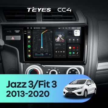 Штатная магнитола Teyes CC4 6/64 Honda Fit 3 GP GK (2013-2020) Тип-A