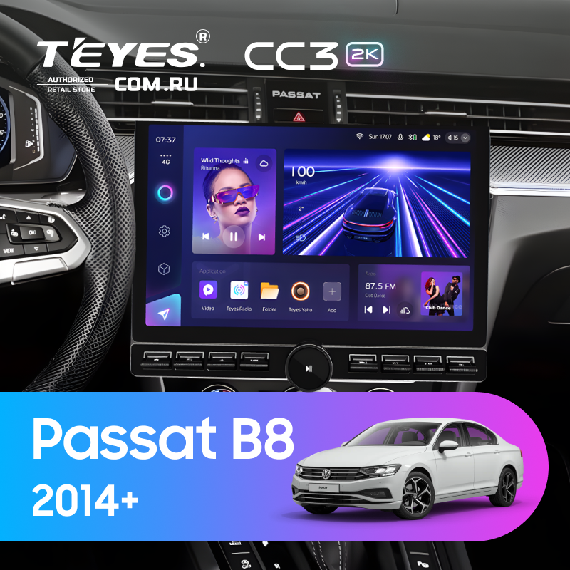 Штатная магнитола Teyes CC3 2K 6/128 Volkswagen Passat B8 2014+ (13&quot; с кнопками)